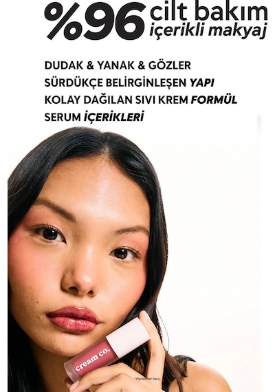 Cream Co. Nemlendirici Besleyici Işıltılı Dudak Yanak Göz Renklendirici Glow Tint Rich Berry