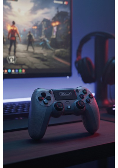 Bluetooth & Kablolu Titreşimli Oyun Kolu Pc Telefon Konsol Uyumu Gamepad Gp6 - Ps4 Android Apple Uyumlu iOS Ps3