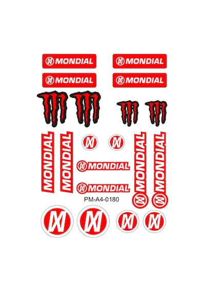 Motosiklet Stıcker Seti Mondial Tasarımlı 03 Nötr