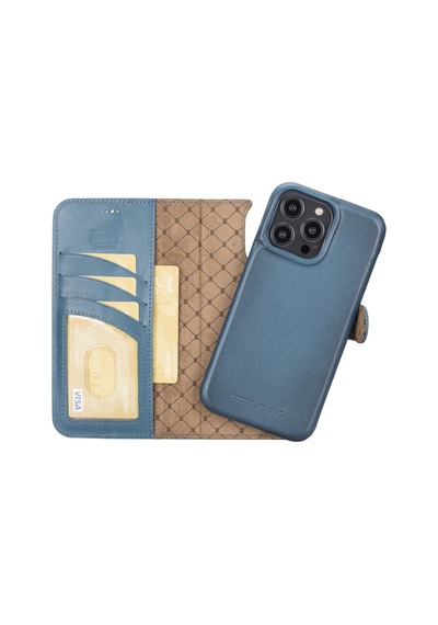 Bouletta Apple İphone 14 Pro Max Uyumlu Deri Kılıf Mw36 Brn4ef