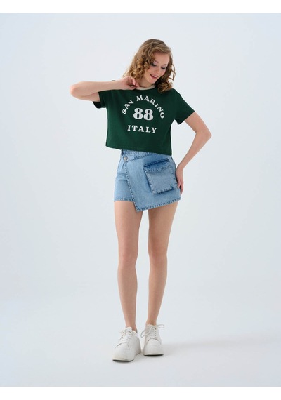Loft Yeşil Kadın T-shirt Lf2039515 Yeşil