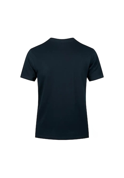 Unisex Pamuklu Sihirli Çizgi Ön Baskılı Tasarım Tshirt Lacivert
