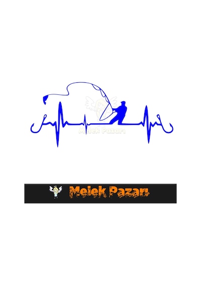 Balık Tutan Adam - Balıkçı Nabız Araba Sticker