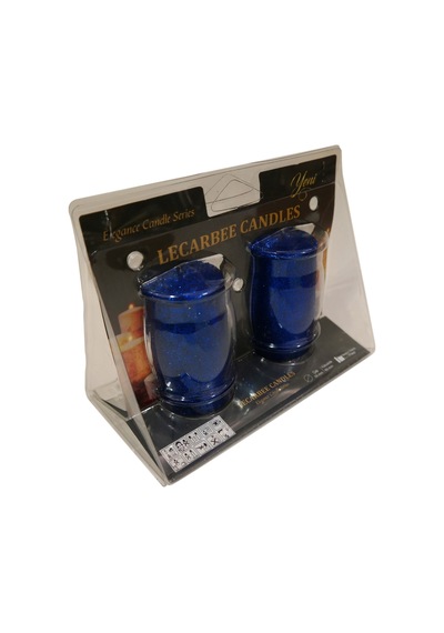 Lecarbee Candles 2'li Set Simli Silindir Mum Diğer