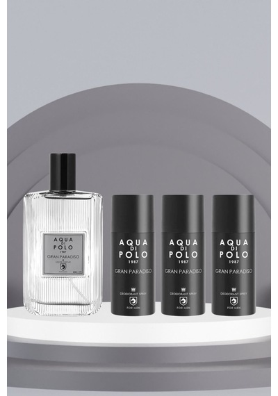 Aqua Di Polo Set Fırsatı Gran Paradiso 100 Ml Aromatik, Fujer Parfüm Ve 3'lü Deodorant Stcc011017 Aromatik