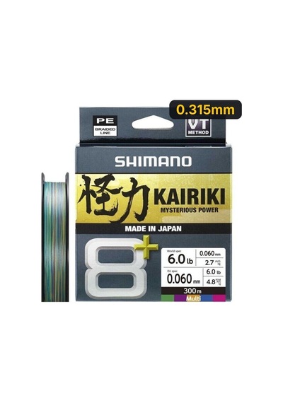 Shimano Kairiki 8+ 300m Multi Clour Örgü İp Misina 0.315mm