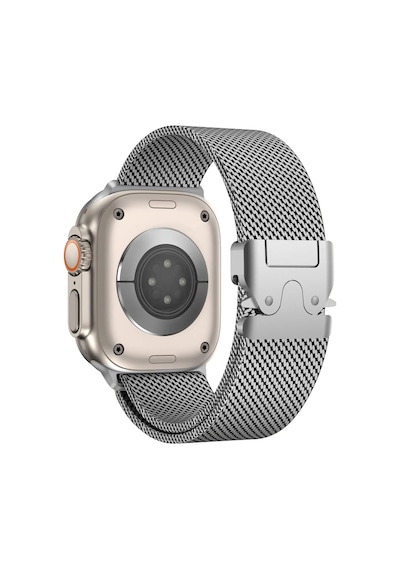 Forzacase Apple Uyumlu  Watch 11 46mm İle Mekanizmalı Metal Hasır Kordon Kayış - Fc864