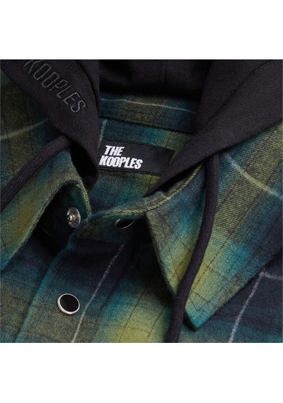 The Kooples Erkek Ekose Yeşil Gömlek