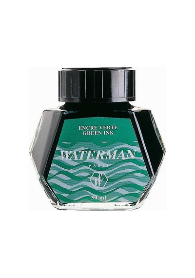 Waterman Dolma Kalem Mürekkebi Cam Şişede 50 Ml Yeşil S0110770 Çok Renkli