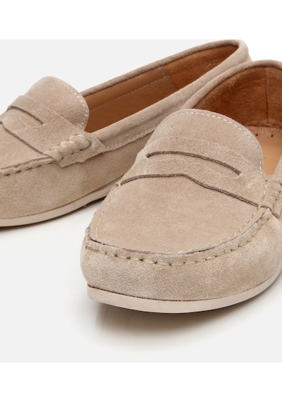 Hotiç Kadın Süet Deri Bej Günlük Loafer 01ayh306650a310 Bej