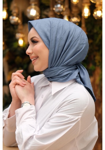 Bambu Kraş Eşarp Tesettür Giyim, Hafif, Rahat, Şık, Yüksek Kalite, Hijab, Scarf, Shawl Mavimsi Gri
