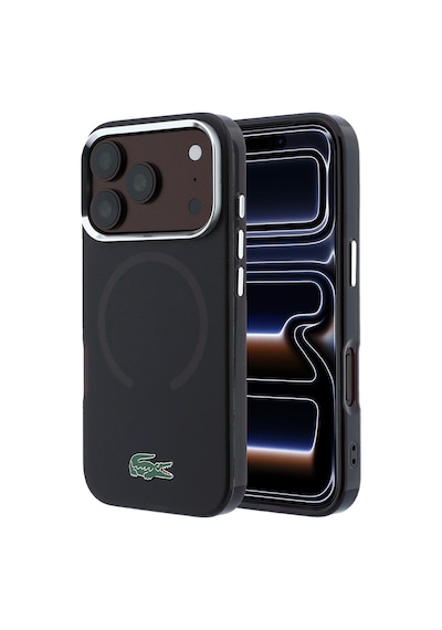 Apple Uyumlu iPhone 18 Pro Kılıf Lacoste Lisanslı M-safe Uyumlu Lake Timsah Logolu Iml Frosted Kapak Bordo