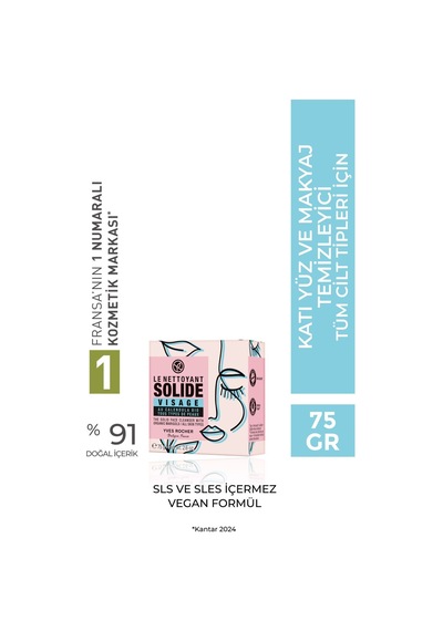 Yves Rocher Katı Yüz Temizleyici - Tüm Ciltler-75 Gr-9118