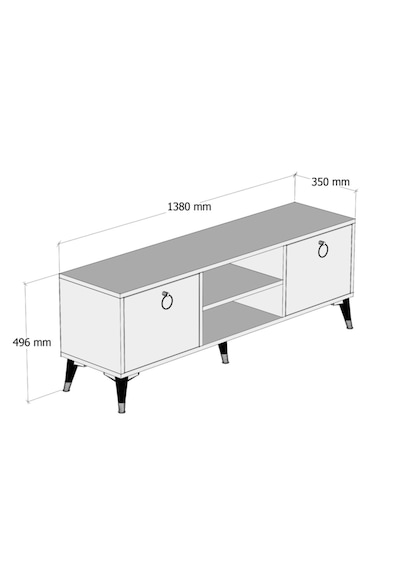Ferniso Mobilya 138 Cm Tv Ünitesi Çam-antrasit