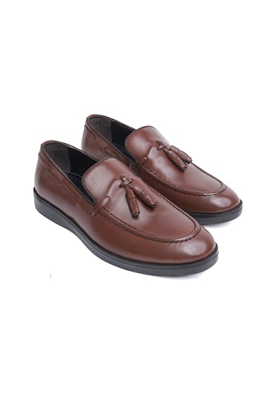 Mubiano Hakiki Deri Mbd100-tb Taba Püsküllü Erkek Spor Ayakkabı & Loafer Taba