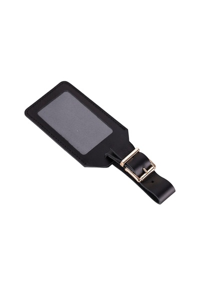 Bloominbag Bloomtag Atlas Obsidian Black Airtag Uyumlu Hakiki Deri Valiz Kimlik Etiketi Siyah