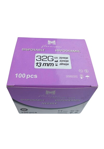 Mezoterapi İğne Ucu 32 G 13 Mm 100 Adet / Kutu