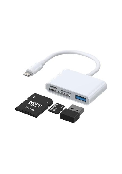 Joyroom S-h142 Lightning - Usb Otg Kart Okuyucu 4 İn 1