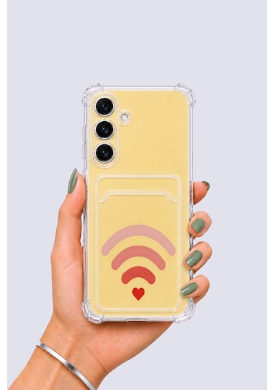 Samsung Galaxy Uyumlu S24 Fe Kartlıklı Aşk Sinyali Desenli Kılıf Mh-hs3267-2634