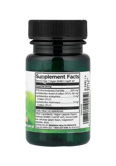 Swanson Vitamins, L. Reuteri Plus, 30 Vegan Embo Caps Ap