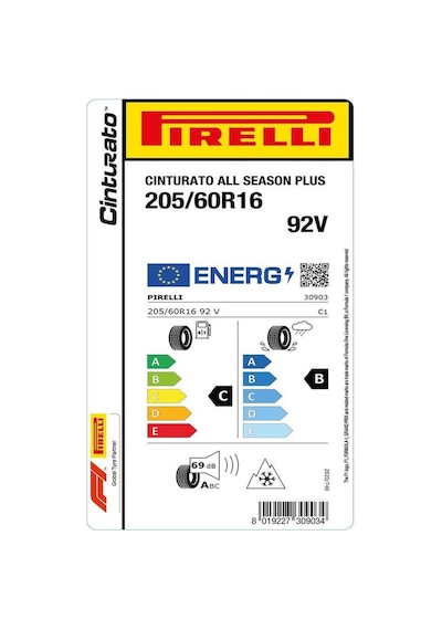 Pirelli 205/60 R16 92V Cinturato All Seasons Plus Dört Mevsim Lastiği 2025