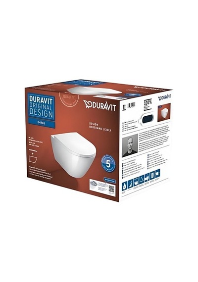Duravit D-neo Rimless Asma Klozet + Duravit Yavaş Kapak Açık Bej