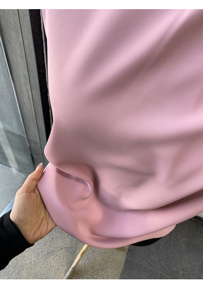 Pera Moda Boğazlı İç Göstermeyen Sıfır Kol Kadın Gömleği Pembe