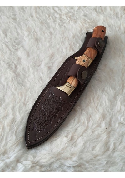 Bushcraft Takım Kamp ve Avcı Bıçağı Kahverengi - Gümüş