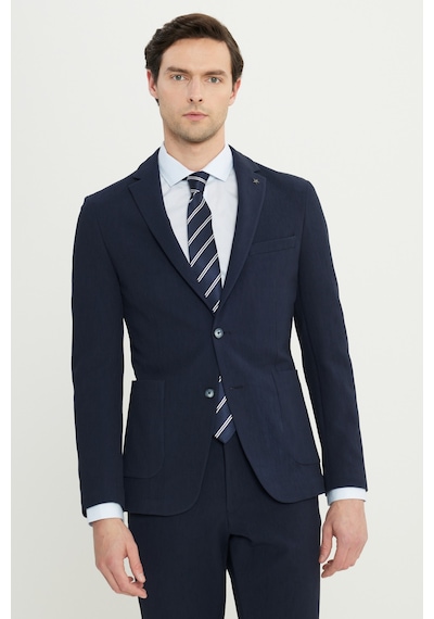 AC&Co / Altınyıldız Classics  Erkek Lacı Pamuklu Slim Fit Dar Kesim Mono Yaka Beli Bağlamalı Esnek Takım Elbise Lacı