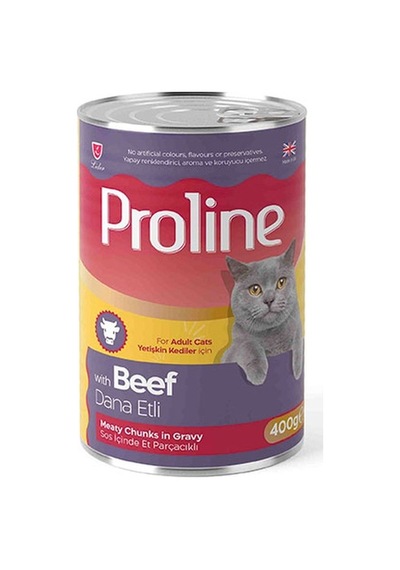 Proline Dana Etli Sos İçinde Gravy Yetişkin Kedi Konservesi 400 G