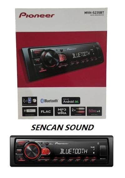 Pioneer - Mvh-s235bt Usb Bluetoooth Oto Teyp - Sencan Sound