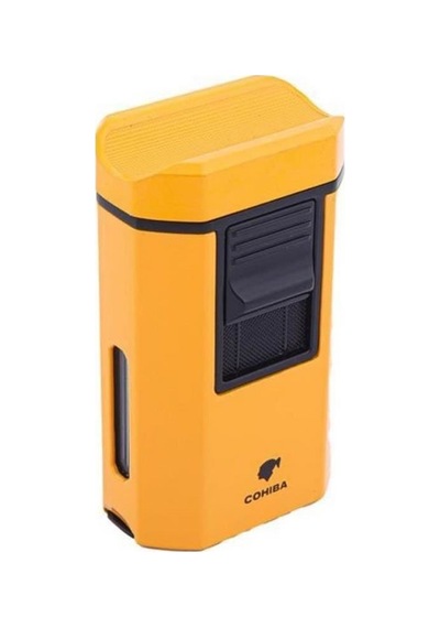 Masa Tipi 4 Jet Torch Puro Çakmağı Sarı Krom