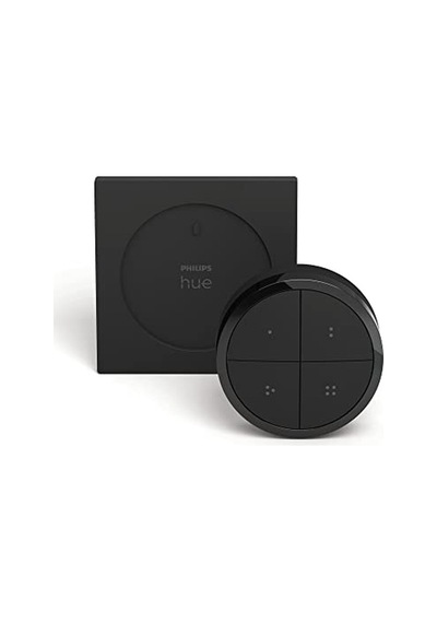 Philips Hue Tap Dial Switch Döner Anahtar, Siyah, Hue Uygulaması İle Kişiselleştirilebilir, Aksesuarlar