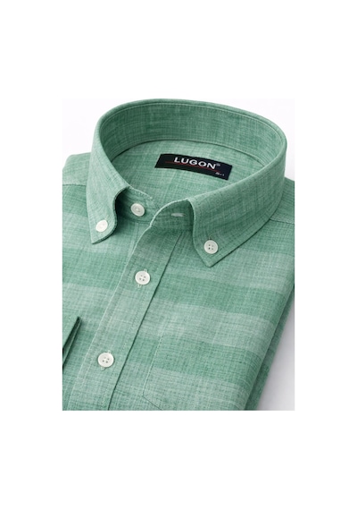 Lugon Klasik Regular Fit Uzun Kol Erkek Gömlek 7608 Yeşil