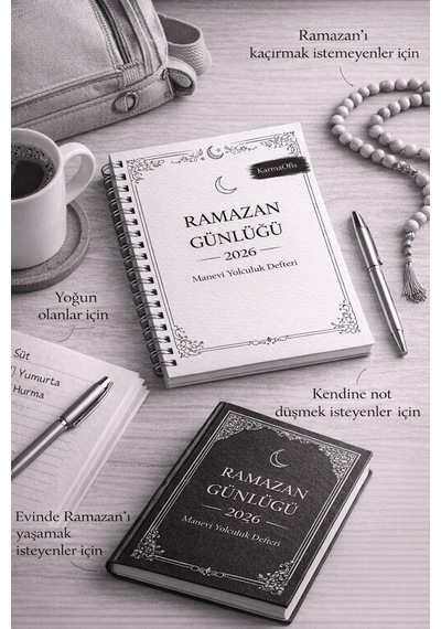Ramazan Günlüğü 2026 Manevi Yolculuk Defteri A5 Spiralli Beyaz