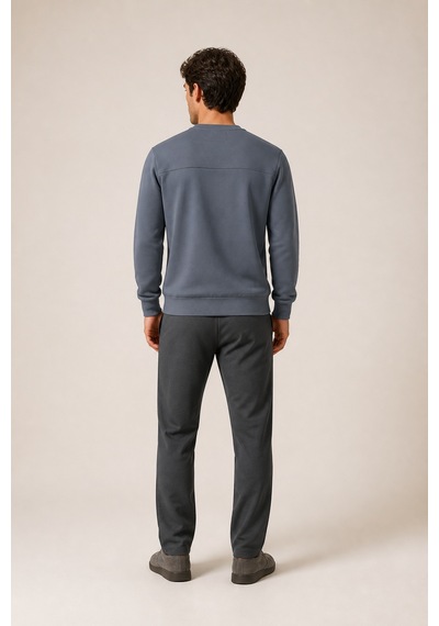 Redline Steni Yeni Sezon Erkek Regular Fit Kışlık Bisiklet Yaka Sweatshirt Antrasit