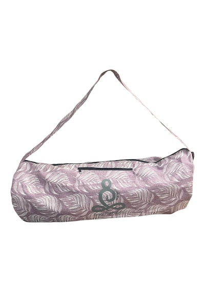 Mat Taşıma Çantası Yoga Fitness Silindir Antrenman Çantası + 2 Adet Mat Toplama Lastiği Lila - Mor