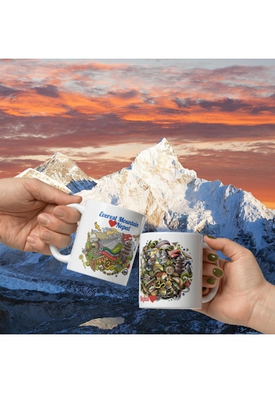 Nepal Kupa Bardak 2 Adet Seyahat Hatıra Nepal Mug