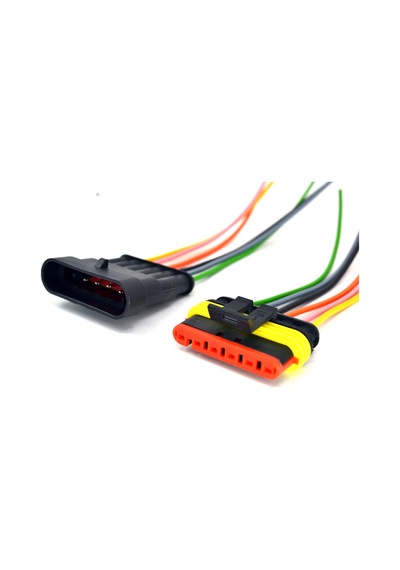 1 Takım 6 Pin Kablolu Süper Seal Elektrik Soketi Su Geçirmez Konn