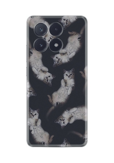 Poco X6 5g Kılıf Silikon Desen Özel Seri Sevimli Kedicikler 1785