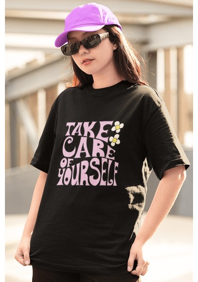 Take Care Of Yourself Siyah Tişört