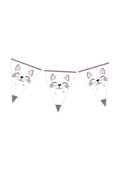 Miss Cat Üçgen Bayrak Flama - 3,20 Mt.