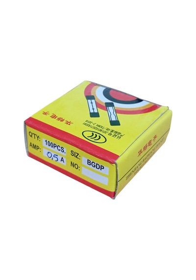 0.5a Küçük Cam Sigorta 5x20mm 0.5 Amper 100 Adet