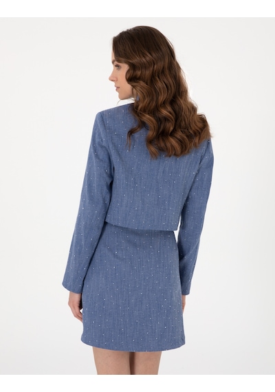 Pierre Cardin Kadın İndigo Ceket 50300138-vr028