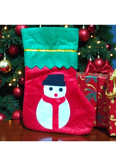 Küçük Boy 23 Cm Kardan Adam Noel Çorabı Kardan Adam Figürlü Çorap Yılbaşı Süsleri Kardan Adam Çorap