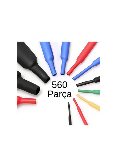 560 Parça Kablo Hasar Tamir Paketi Isıyla Daralan Renkli Makaron Seti Yalıtım Koruma Kit