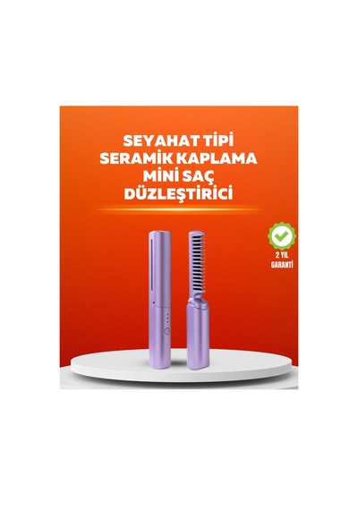 Usb Şarjlı Kablosuz Saç Düzleştirici Ayarlanabilir Sıcaklık Seyahat Ve Günlük Kullanım Mh-hs6817-0601
