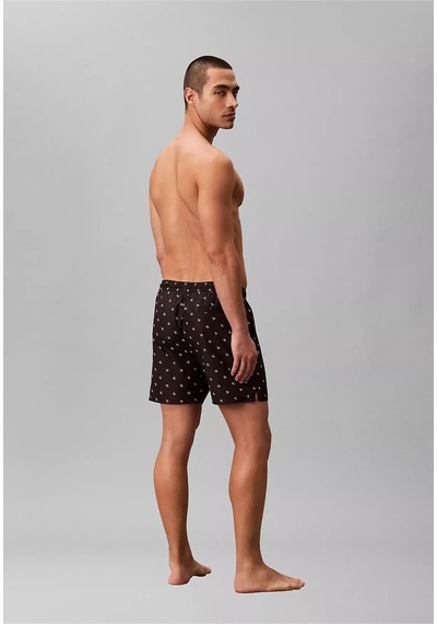 Calvin Klein Erkek Elastik Bel Bantlı Hızlı Kuruyan Kumaş Siyah Deniz Şortu Lv00n61027-pcs-13401 Siyah