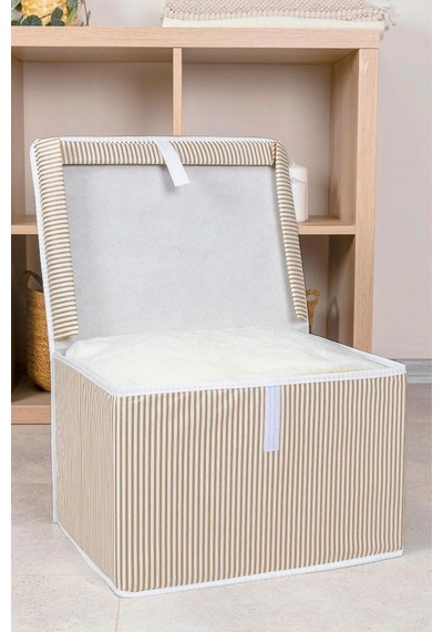Kapaklı Kutu Hurç Mini 40x30x26 Cm 60 X 40 Kumaş Bej Tr Diğer
