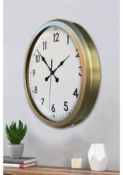 52 Cm Eskitme Metal Dekoratif Duvar Saati Çok Renkli